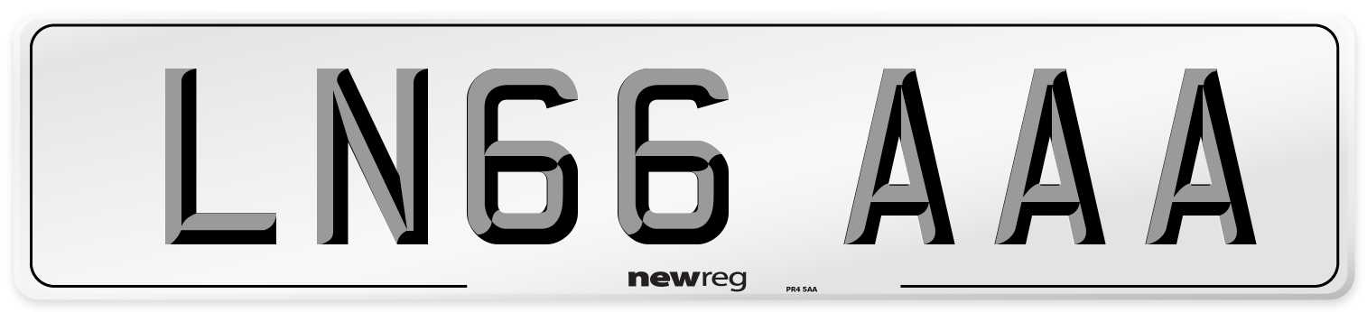 LN66 AAA Number Plate from New Reg